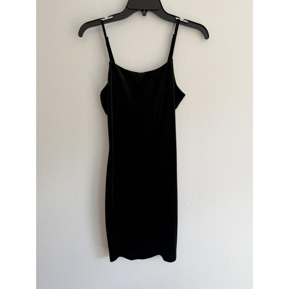 GB Black Velvet Slip Dress Evening Party Cocktail Mini Small